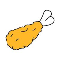 tempura shrimp japanese food icon color illustration vector