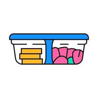 lunch box glass container icon color illustration vector
