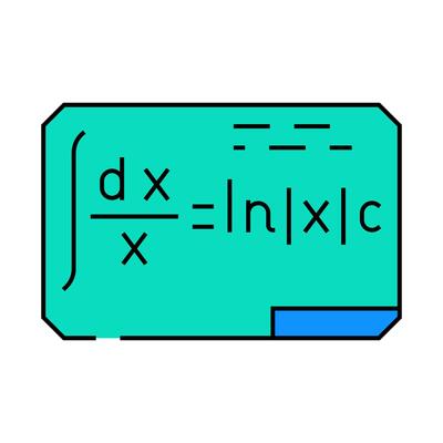 formula math science education icon color illustration