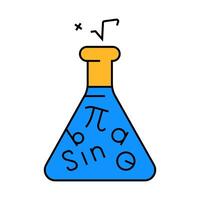 math science education icon color illustration vector