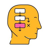 logic math science education icon color illustration vector