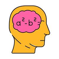 knowledge math science education icon color illustration vector