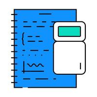 calculate math science education icon color illustration vector