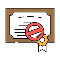audit refuse icon color illustration vector