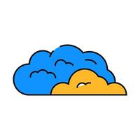 cloud smell icon color illustration vector