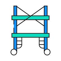scaffolding civil engineer icon color illustration vector