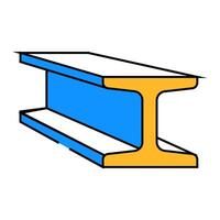 steel girders civil engineer icon color illustration vector
