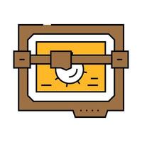 laser cutter tool work icon color illustration vector
