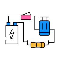 electrical circuit tool work icon color illustration vector