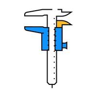 caliper tool work icon color illustration vector