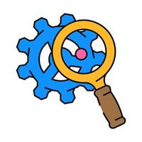 quality testing tool work icon color illustration vector