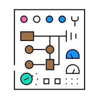 control panel tool work icon color illustration vector