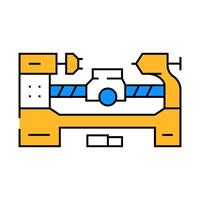 lathe tool work icon color illustration vector