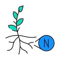 nitrogen fixation environmental icon color illustration vector