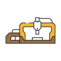 cnc machine tool work icon color illustration vector