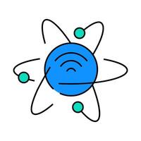 quantum internet future technology icon color illustration vector