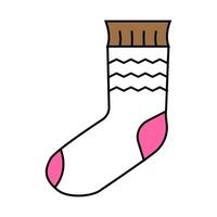 socks knitting wool icon color illustration vector
