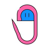 stitch marker knitting wool icon color illustration vector