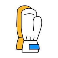 mittens knitting wool icon color illustration vector