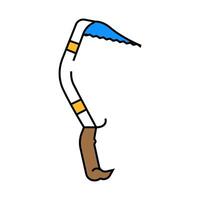 ice tool axe mountaineering adventure icon color illustration vector