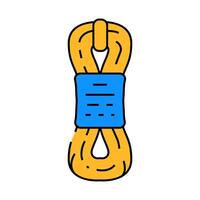 half ropes mountaineering adventure icon color illustration vector