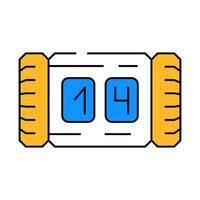 row counter knitting wool icon color illustration vector