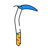 ice axe mountaineering adventure icon color illustration vector