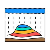 oil reservoir simulation petroleum engineer icon color illustration vector