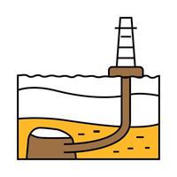 directional drilling petroleum engineer icon color illustration vector