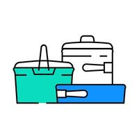 camp cookset mountaineering adventure icon color illustration vector