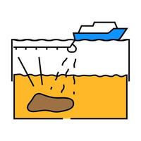 oil and gas exploration petroleum engineer icon color illustration vector