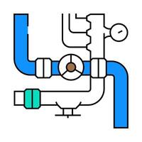 pipeline system petroleum engineer icon color illustration vector