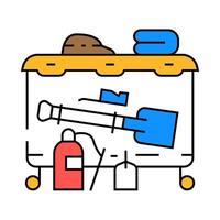 oil spill response kit petroleum engineer icon color illustration vector