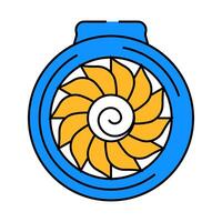 jet engine aeronautical engineer icon color illustration vector