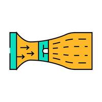 wind tunnel aeronautical engineer icon color illustration vector