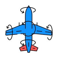 flight control system aeronautical engineer icon color illustration vector