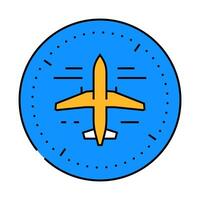 avionics systems aeronautical engineer icon color illustration vector