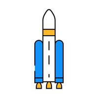 launch vehicle aeronautical engineer icon color illustration vector