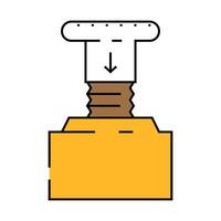 emergency stop button alert icon color illustration vector