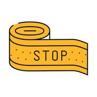 warning tape alert icon color illustration vector