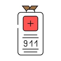emergency signal alert icon color illustration vector