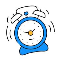 alarm clock alert icon color illustration vector