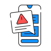 alert message icon color illustration vector
