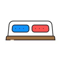 flashing lights alert icon color illustration vector