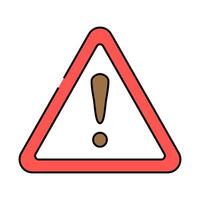exclamation mark alert icon color illustration vector