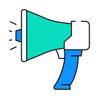 megaphone alert icon color illustration vector