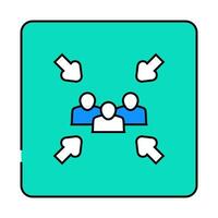 fire assembly point emergency icon color illustration vector