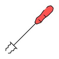marshmallow roasting sticks icon color illustration vector