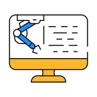 digital manufacturing engineer icon color illustration vector