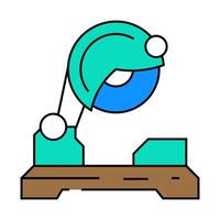 cutting tool manufacturing engineer icon color illustration vector